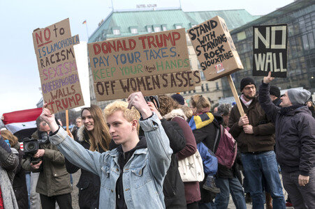 Protest gegen Trump-Politik in Berlin