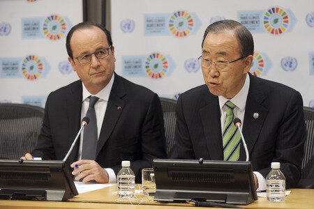 Francois Hollande Pressekonferenz bei der UN in New York