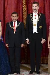 Gala Dinner zu Ehren des peruanischen Präsidenten Humala in Madrid