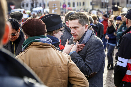 Martin Dulig bei den Gegendemos zu Pegida