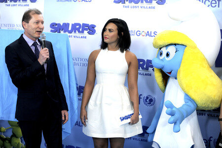 Präsentation der 'Small Smurfs Big Goal' Kampagne in New York