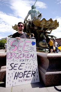 Demonstration für Seenotrettung auf dem Mittelmeer in Berlin