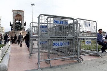 Absperrung des Taksim Platzes, Istanbul