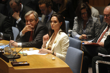 Angelina Jolie bei einer Sitzung des UN-Sicherheitsrates, New York
