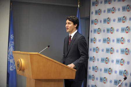 Justin Trudeau Pressekonferenz bei der UN in New York