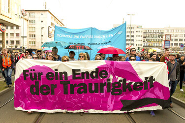 Demonstration gegen die EZB, Frankfurt