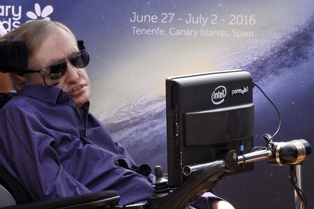 Stephen Hawking Pressetermin auf Teneriffa