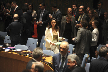 Angelina Jolie bei einer Sitzung des UN-Sicherheitsrates, New York