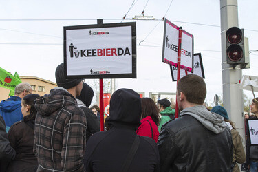 Proteste gegen Pegida Demonstration, Dresden