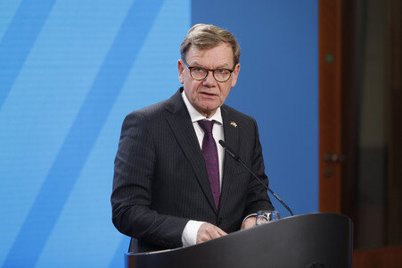 Pressekonferenz mit Johann Wadephul und Yvette Cooper in Berlin