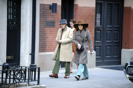 Woody Allen bei Dreharbeiten in New York