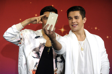 Präsentation der Austin Mahone Wachsfigur in New York