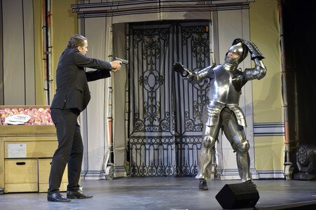 Theaterprobe 'Miss Merkel - Mord in der Uckermark' in Berlin