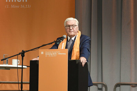 Steinmeier auf dem 36. Deutschen Evangelischen Kirchentag in Berlin