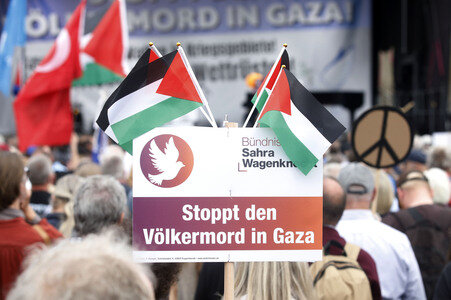 Kundgebung für Frieden im Gazastreifen in Berlin