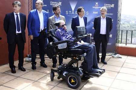 Stephen Hawking Pressetermin auf Teneriffa