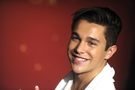 Präsentation der Austin Mahone Wachsfigur in New York