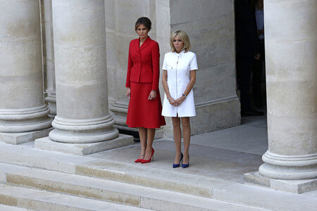 Präsident Macron und Präsident Trump am Les Invalides in Paris