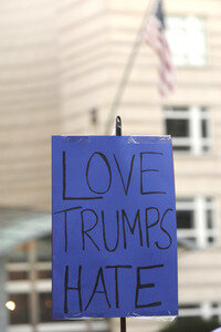 Protest gegen Donald Trump in Berlin