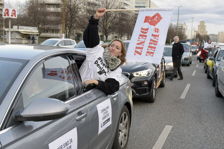 Demonstration für die Freilassung von Deniz Yücel in Berlin