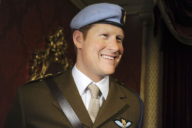 Wax Figuren der britischen Royals bei Madame Tussauds, New York