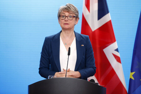 Pressekonferenz mit Johann Wadephul und Yvette Cooper in Berlin