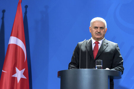 Pressekonferenz mit Angla Merkel und Binali Yildirim in Berlin