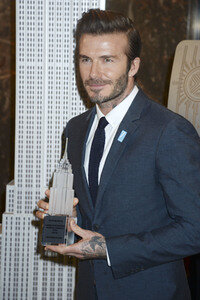 Empire State Building Lighting Ceremony mit David Beckham in New York