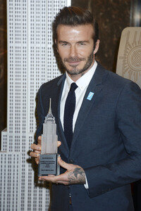 Empire State Building Lighting Ceremony mit David Beckham in New York